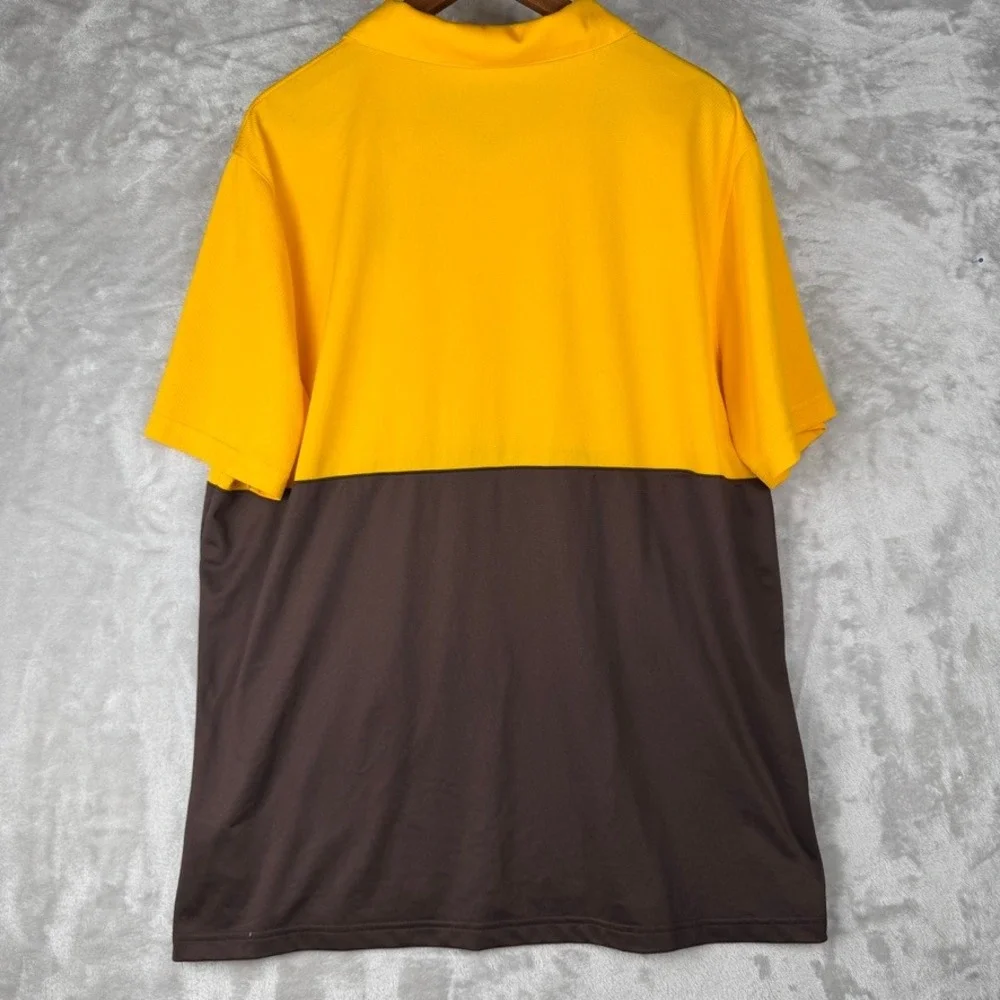 Nike San Diego Padres‎ MLB Dri Fit Polo Shirt Mens Yellow Brown